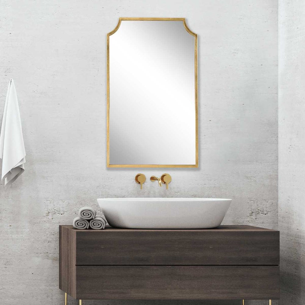 Casa Bella Living Curved Corners Gold Leaf Mirror