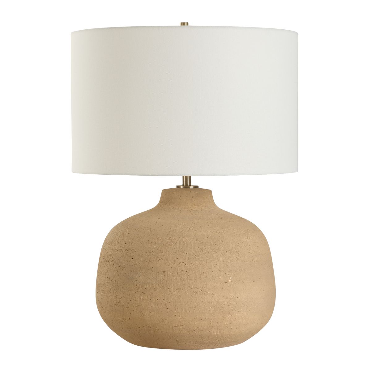 Uttermost Cline Terracotta Table Lamp With White Linen Shade - Image 3