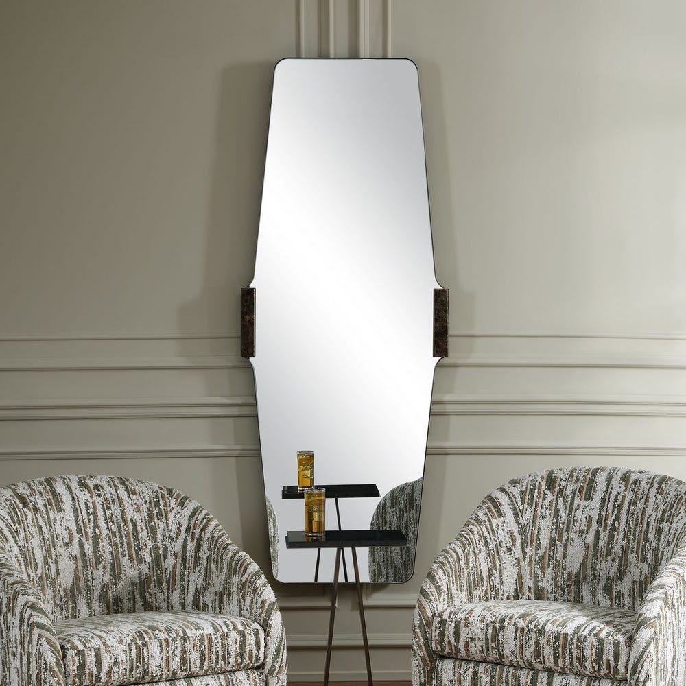 Uttermost Orson Chic Mid- Century Modern Tall Mirror - Image 1