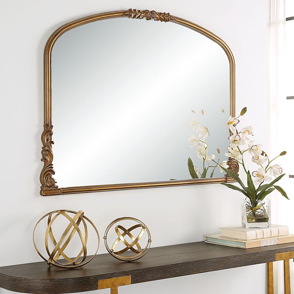 Casa Bella Living Antique Gold Baroque Mirror - Image 2