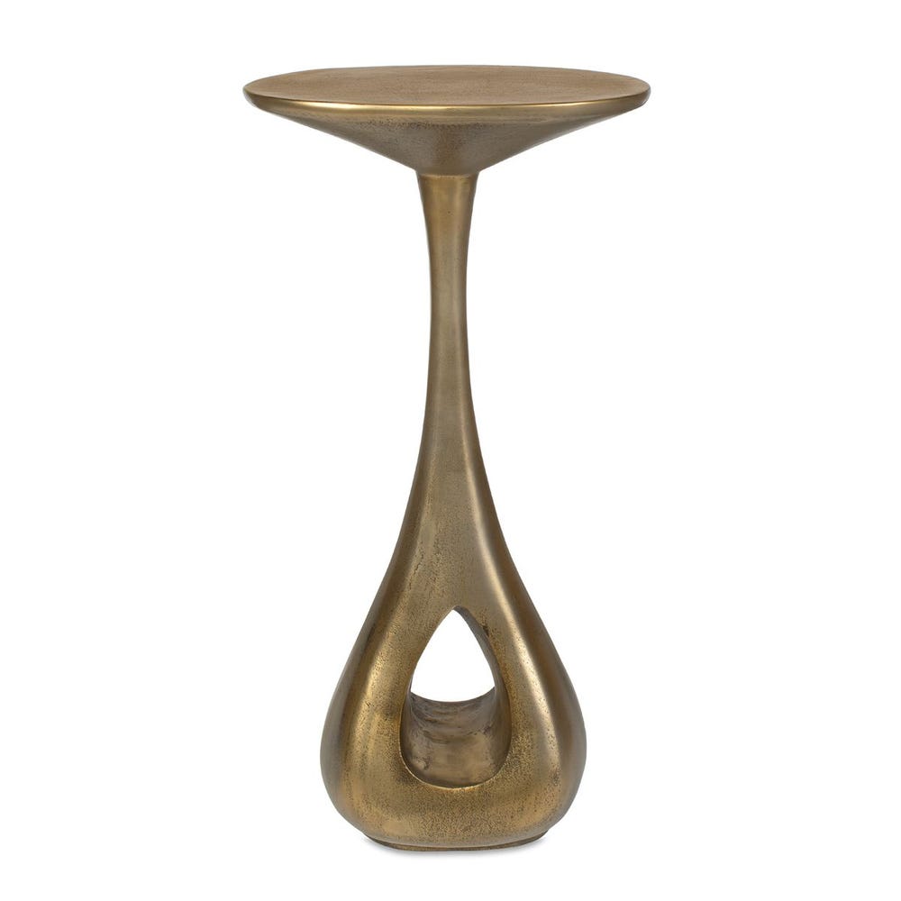 Uttermost Tolstoy Rich Antique Brass Accent Table ~ Indoor & Outdoor Use - Image 2