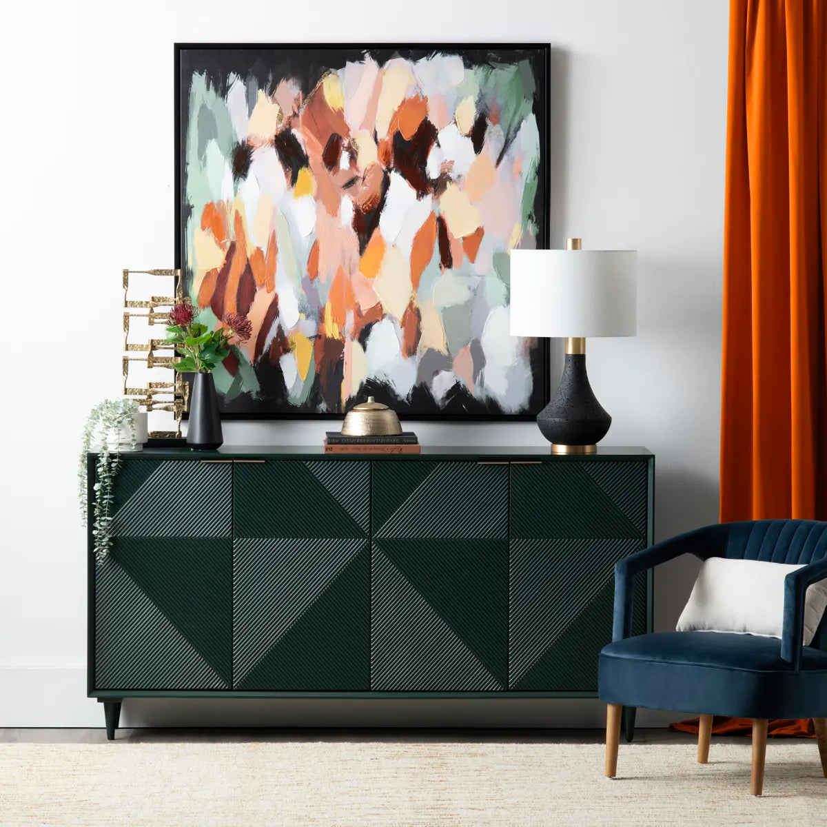 Crestview Collection Evergreen Four Door Sideboard - Image 1