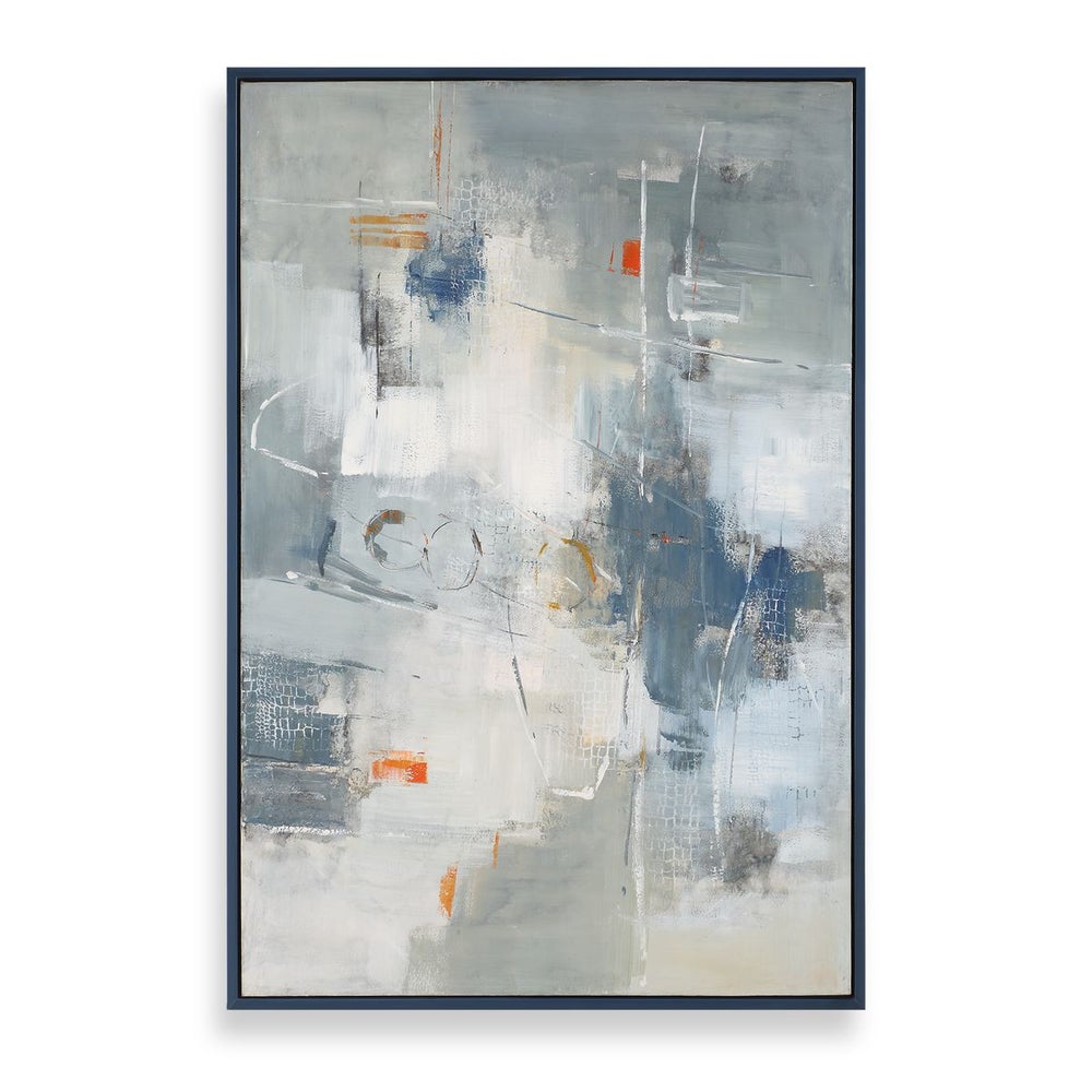 Uttermost Blueprint Hand Painted Canvas With Gallery Frame - Image 2