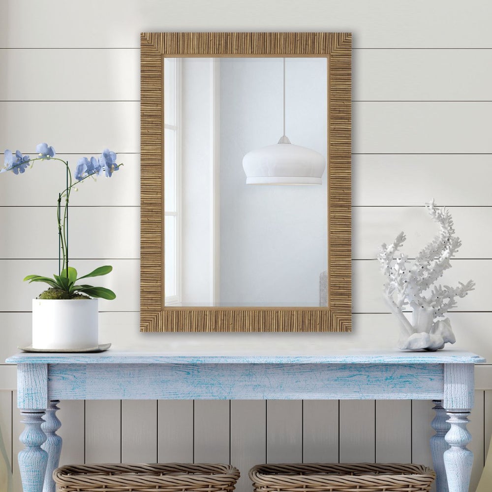 Casa Bella Living Natural Looking Rattan Framed Mirror - Image 2