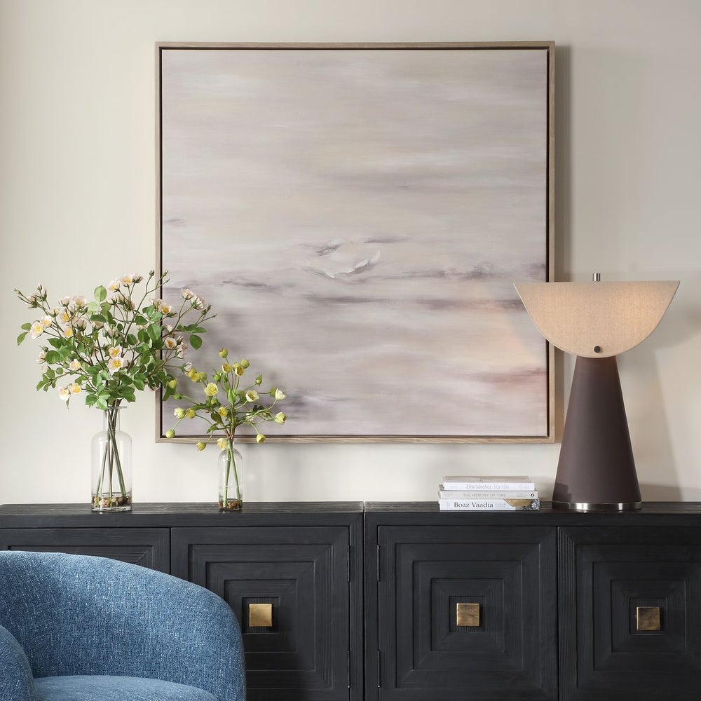 Uttermost Trance Hand Painted Canvas With White Wash Frame - Image 1