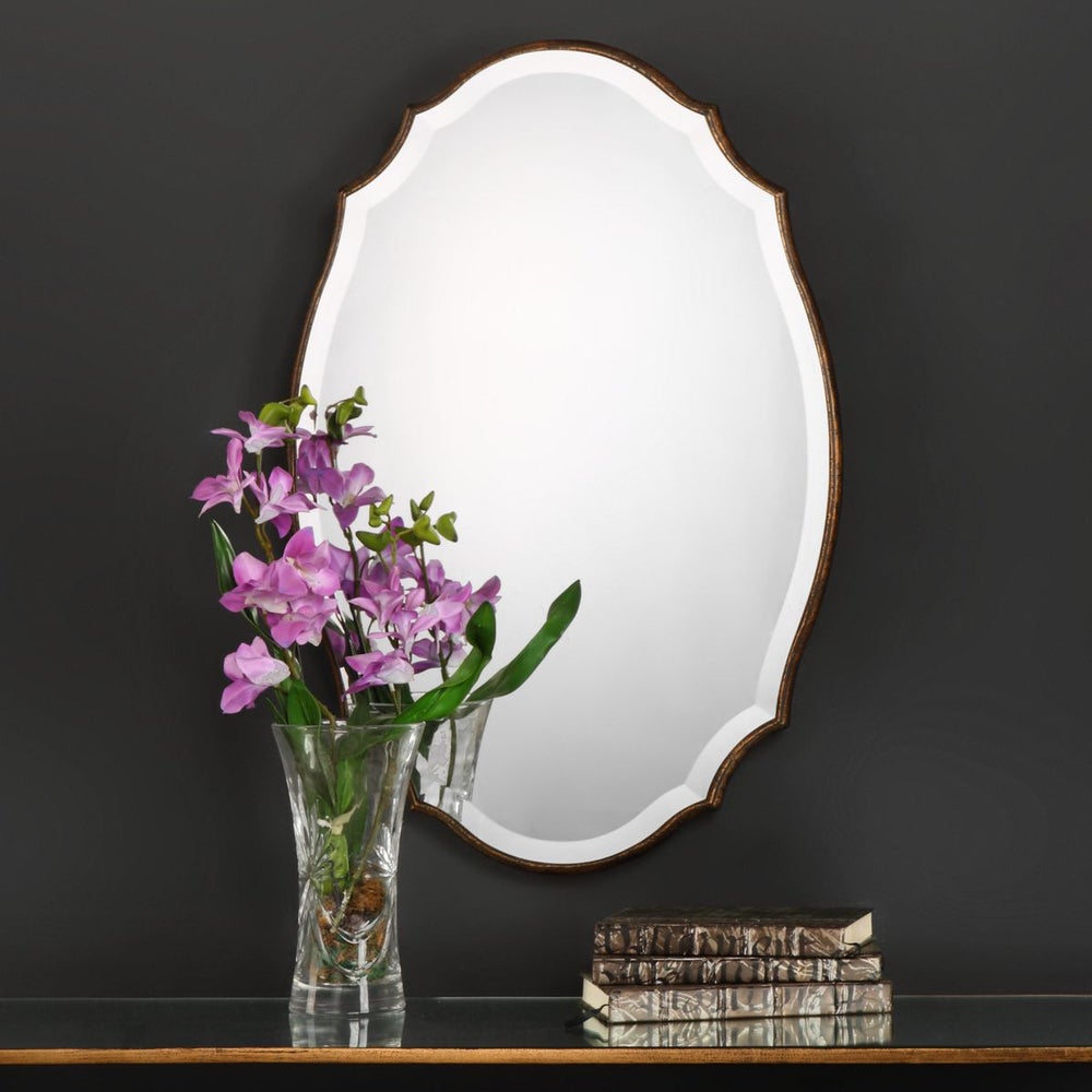 Casa Bella Living Antique Bronzed With Gold Finish Framed Mirror - Image 2