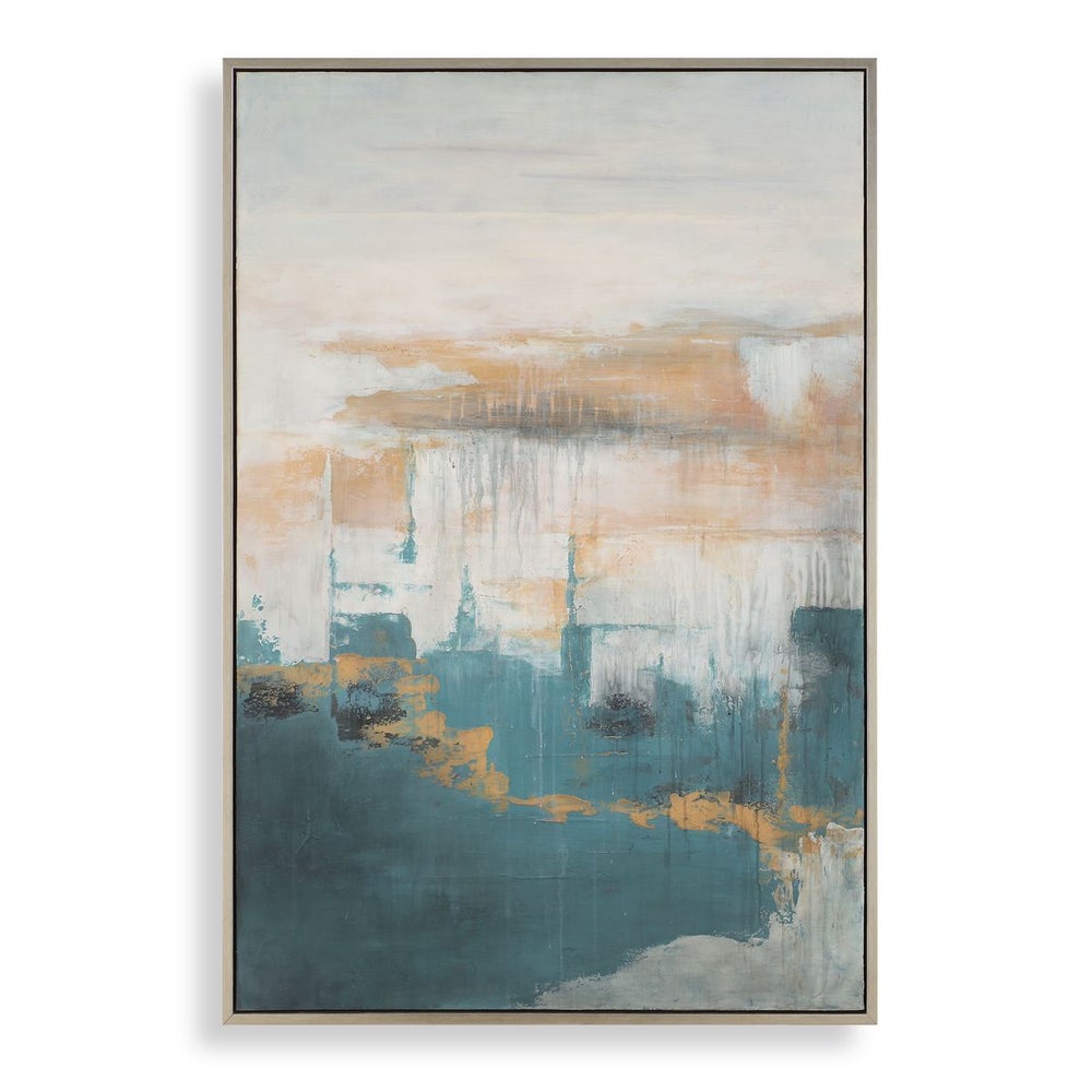Uttermost Eastside Coastal Hand Painted Canvas With Gold Frame - Image 2
