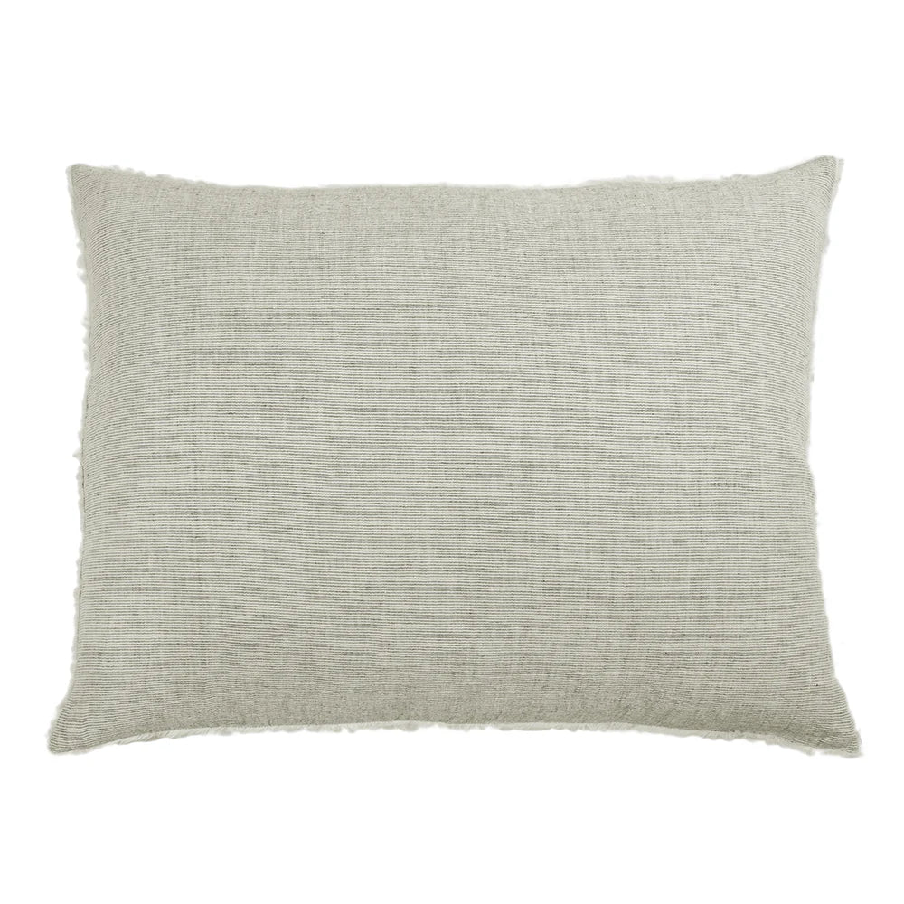 Pom Pom at Home Logan Olive Linen Big Pillow with Insert ~ 28” x 36” - Image 1