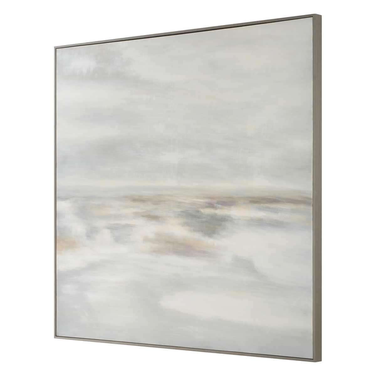 Uttermost Furthest Thing Hand Painted Canvas With Gray Washed Wood Frame - Image 3