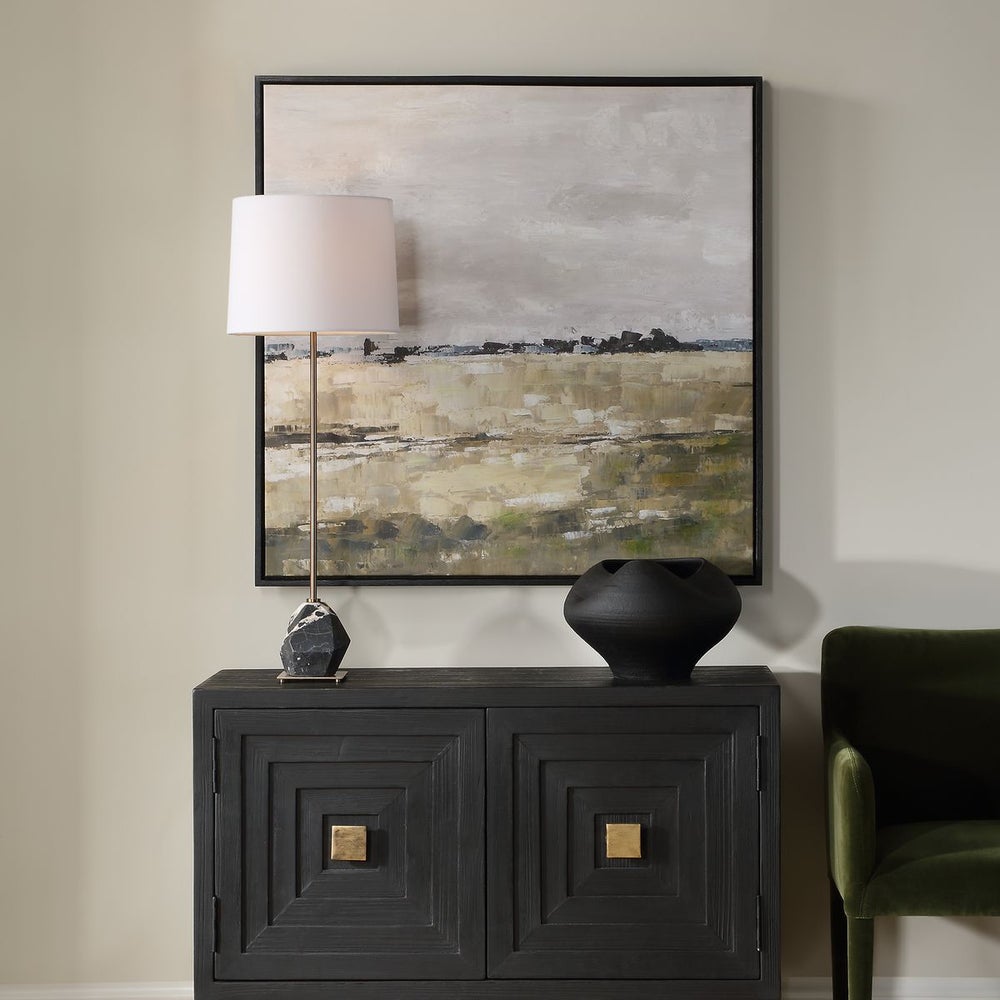 Uttermost Fragment Hand Painted Canvas With Black Frame - Image 1