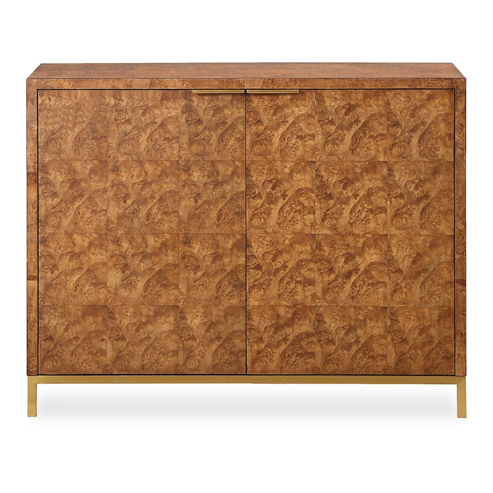 Uttermost Jethro Rich Burl 2 Door Cabinet With Gold Accents - Image 3