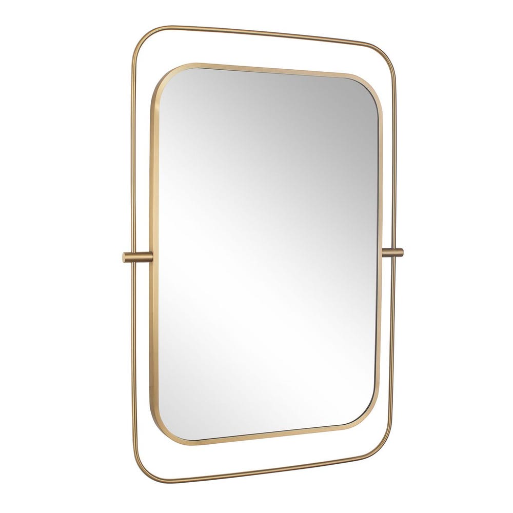 Uttermost Moreni Rounded Corners With Plated Antique Brass Mirror - Image 2