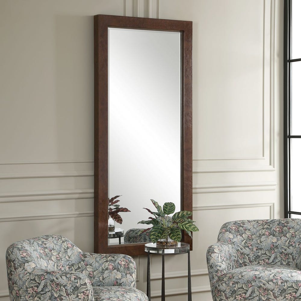 Uttermost Durant Antique Dark Bronze Tall Mirror - Image 2