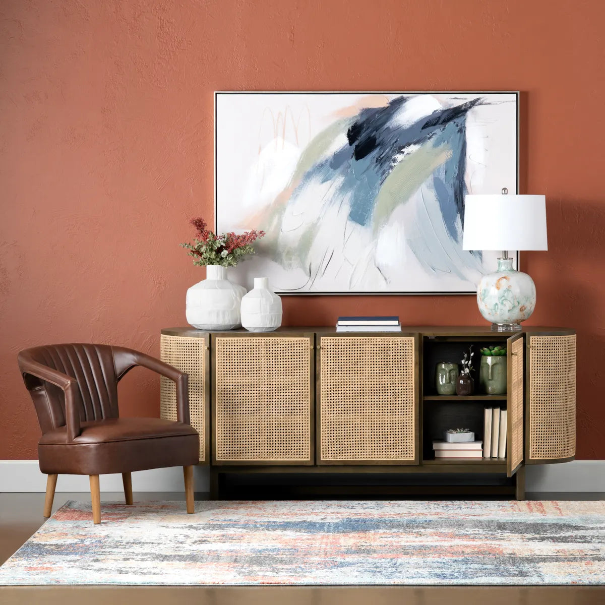 Crestview Collection Domingo Cane Sideboard - Image 2
