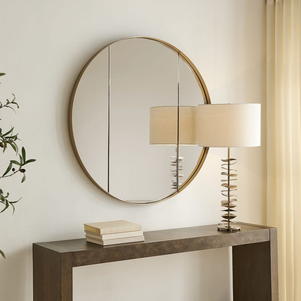 Uttermost Amram Rich Antique Brass Round Mirror