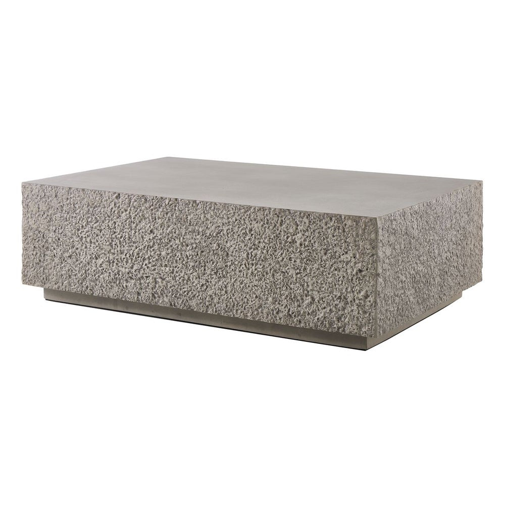 Uttermost Hesston Glass Reinforced Concrete Coffee Table ~ Indoor and Outdoor Use - Image 2