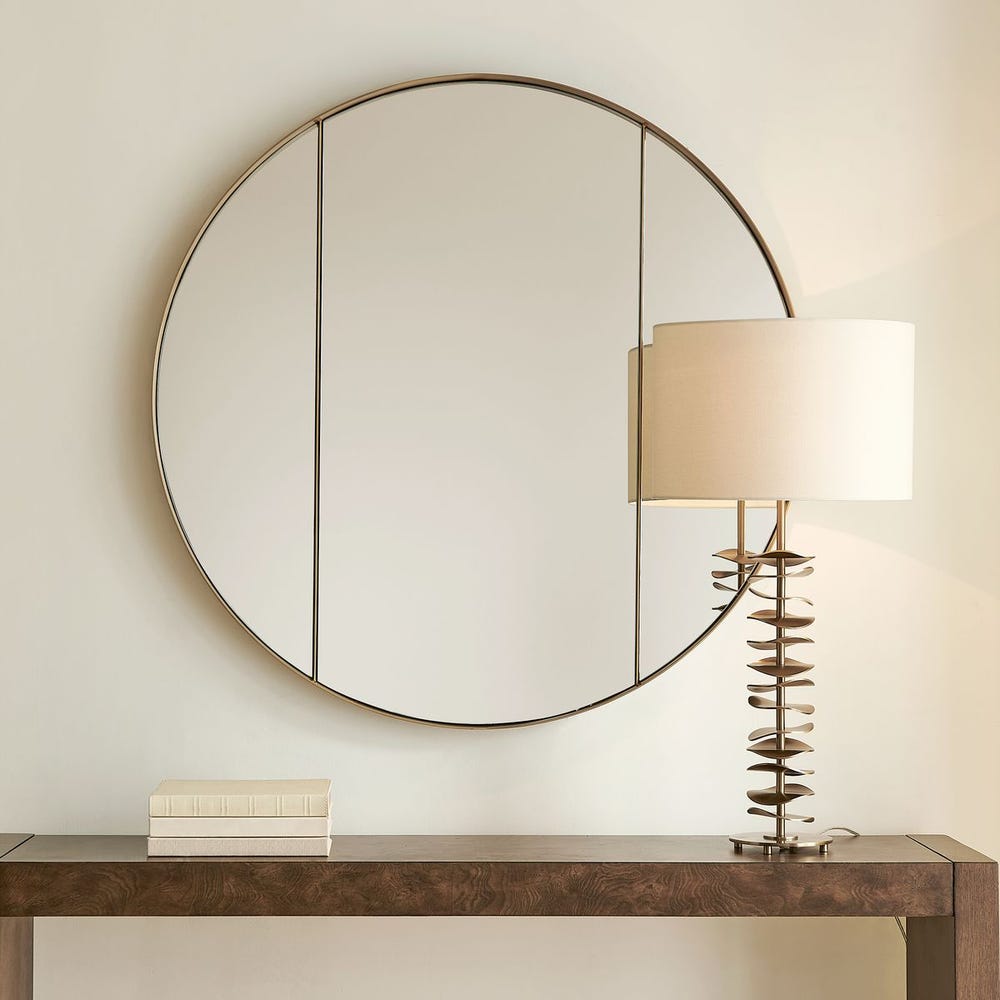 Uttermost Amram Rich Antique Brass Round Mirror - Image 2