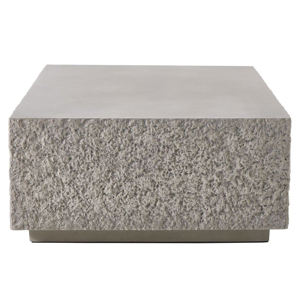 Uttermost Hesston Glass Reinforced Concrete Coffee Table ~ Indoor and Outdoor Use - Image 3
