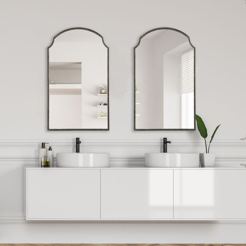 Casa Bella Living Curved Corners Hints of Gold And Silver Mirror - Image 1