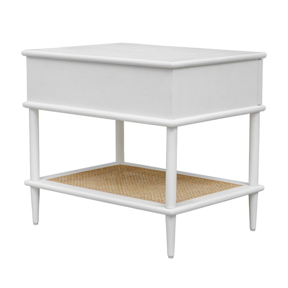Uttermost Coast Mindi Wood White Mindi Wood Side Table - Image 3