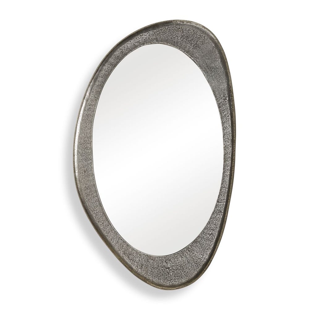 Uttermost Schiller Plated Antique Nickel Oval Mirror - Image 2