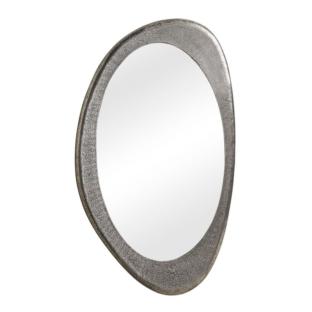 Uttermost Schiller Plated Antique Nickel Oval Mirror - Image 3