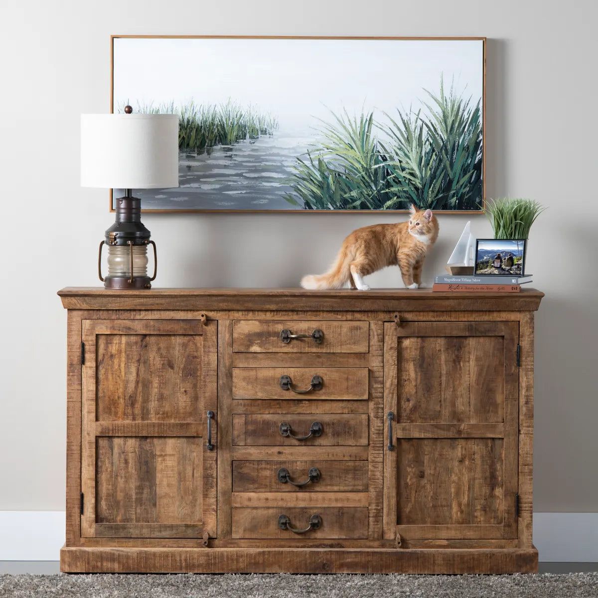 Crestview Collection Chapman Mango Wood Sideboard - Image 2
