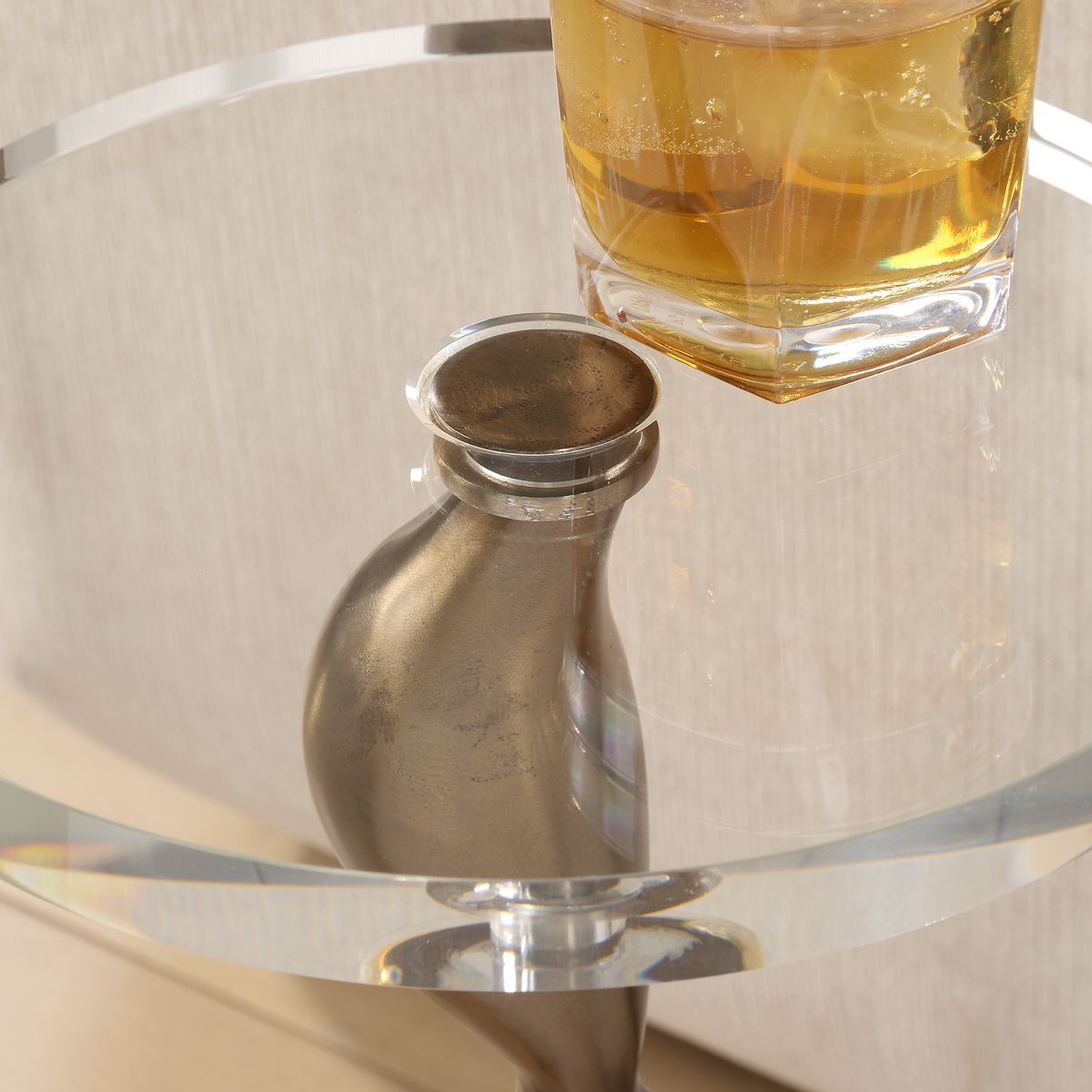 Uttermost Remolino Warm Bronze Cast Iron Drink Table - Image 2