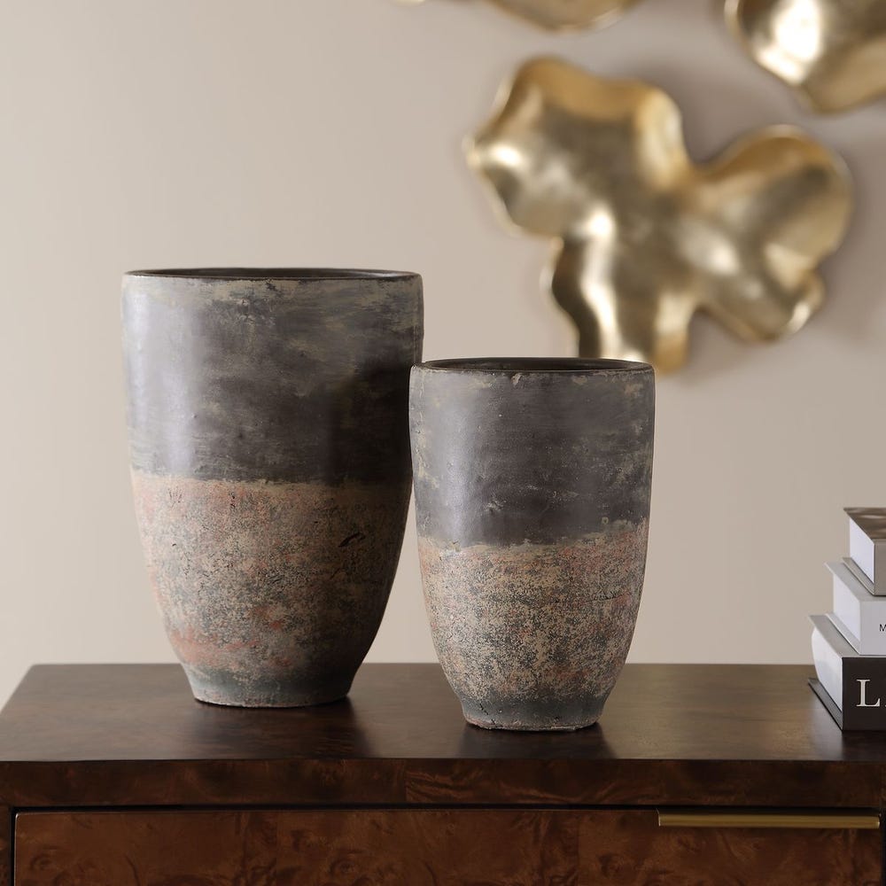 Uttermost Emberwash Planters ~ Set Of Two
