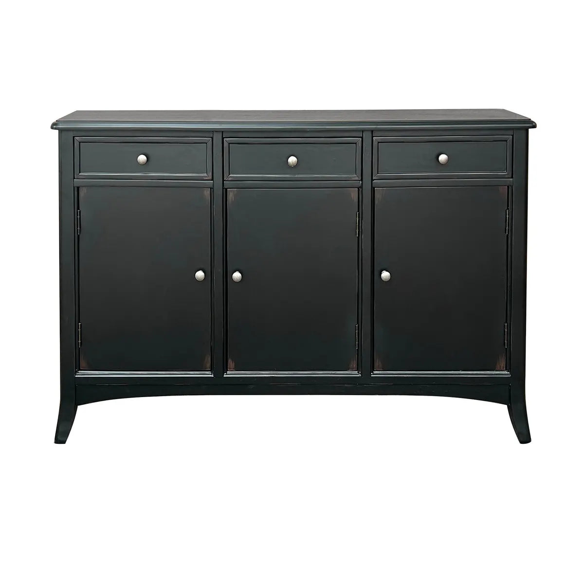 Crestview Collection Vincent Black Three- Drawer Sideboard - Image 2