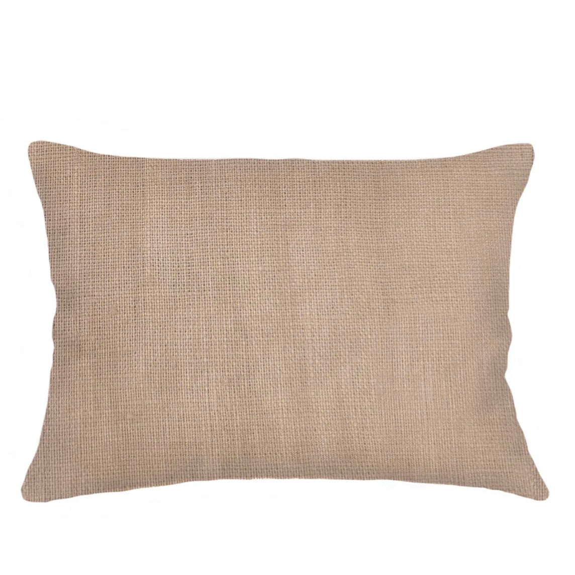 Anaya Home So Soft Linen Camel Beige Lumbar Pillow 14x20 With Down Insert - Image 1