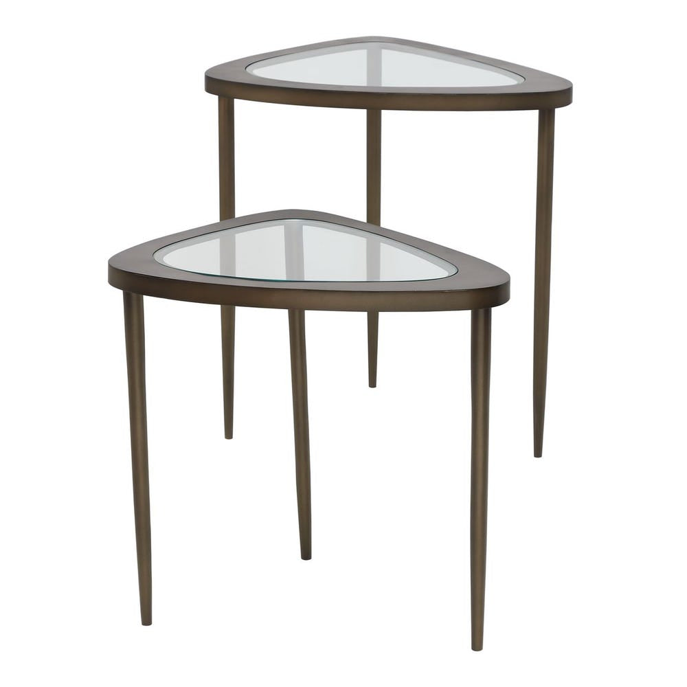 Uttermost Millar Triangular Designed Accent Tables ~ Set Of Two - Image 3