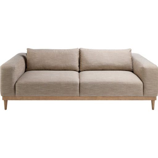Surya Strattan Modern Gray Linen Square Arm Sofa - Image 2