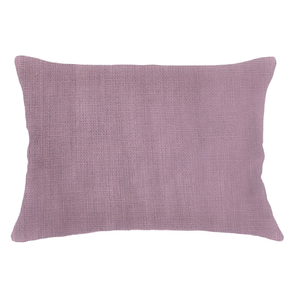 Anaya Home So Soft Linen Lavender Lumbar Pillow 14x20 With Down Insert - Image 1