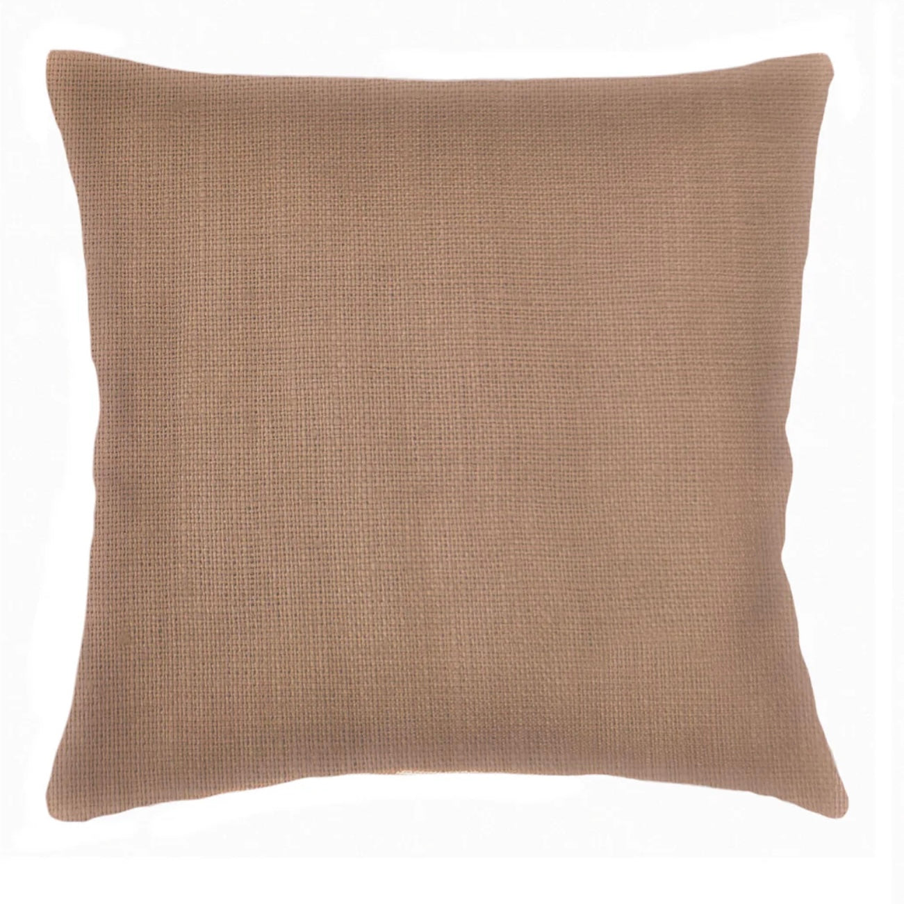 Anaya Home So Soft Linen Latte Pillow 20x20 With Down Insert - Image 1