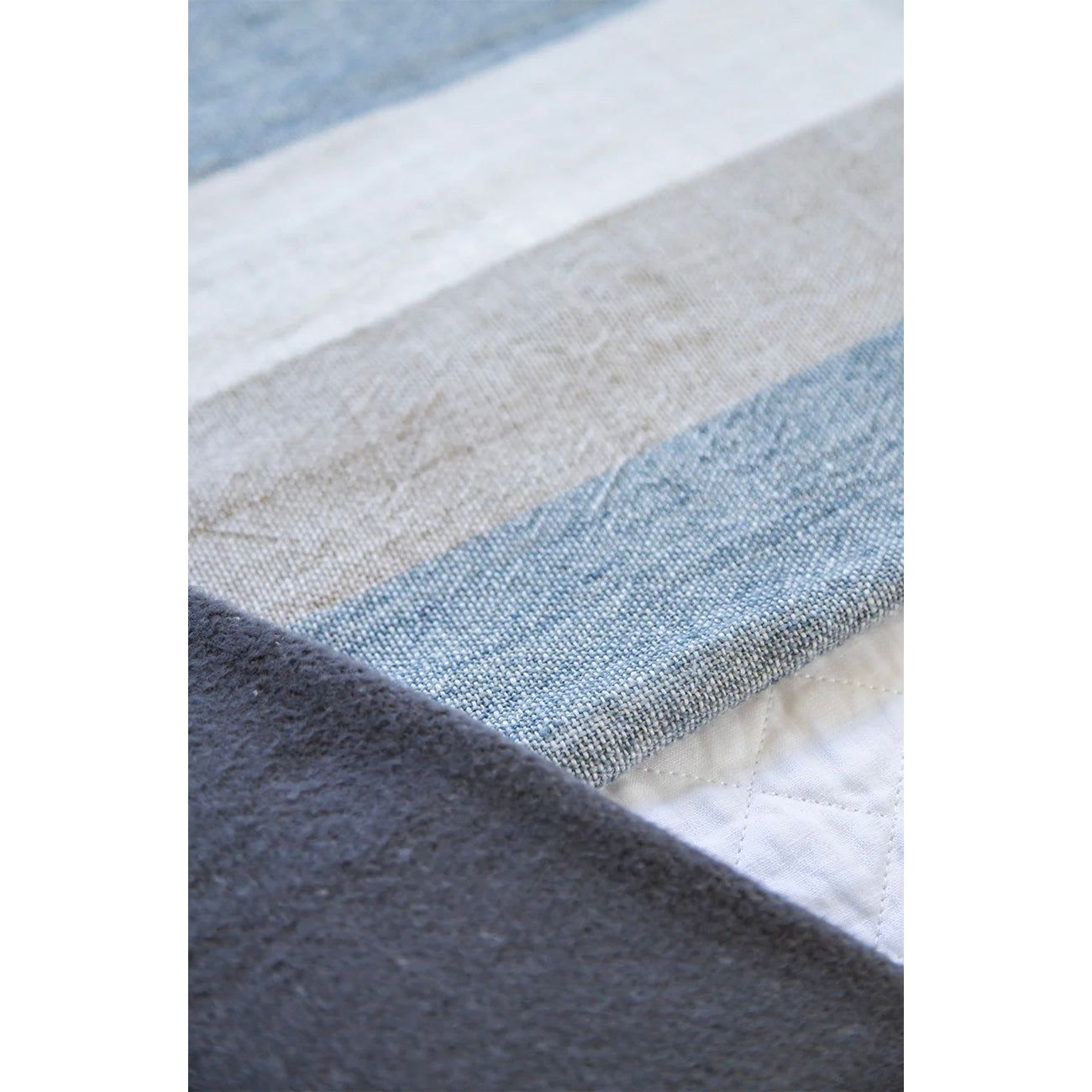 Pom Pom at Home Monterey Ocean and Natural Linen Oversized Throw ~ 60 x 90 - Image 2
