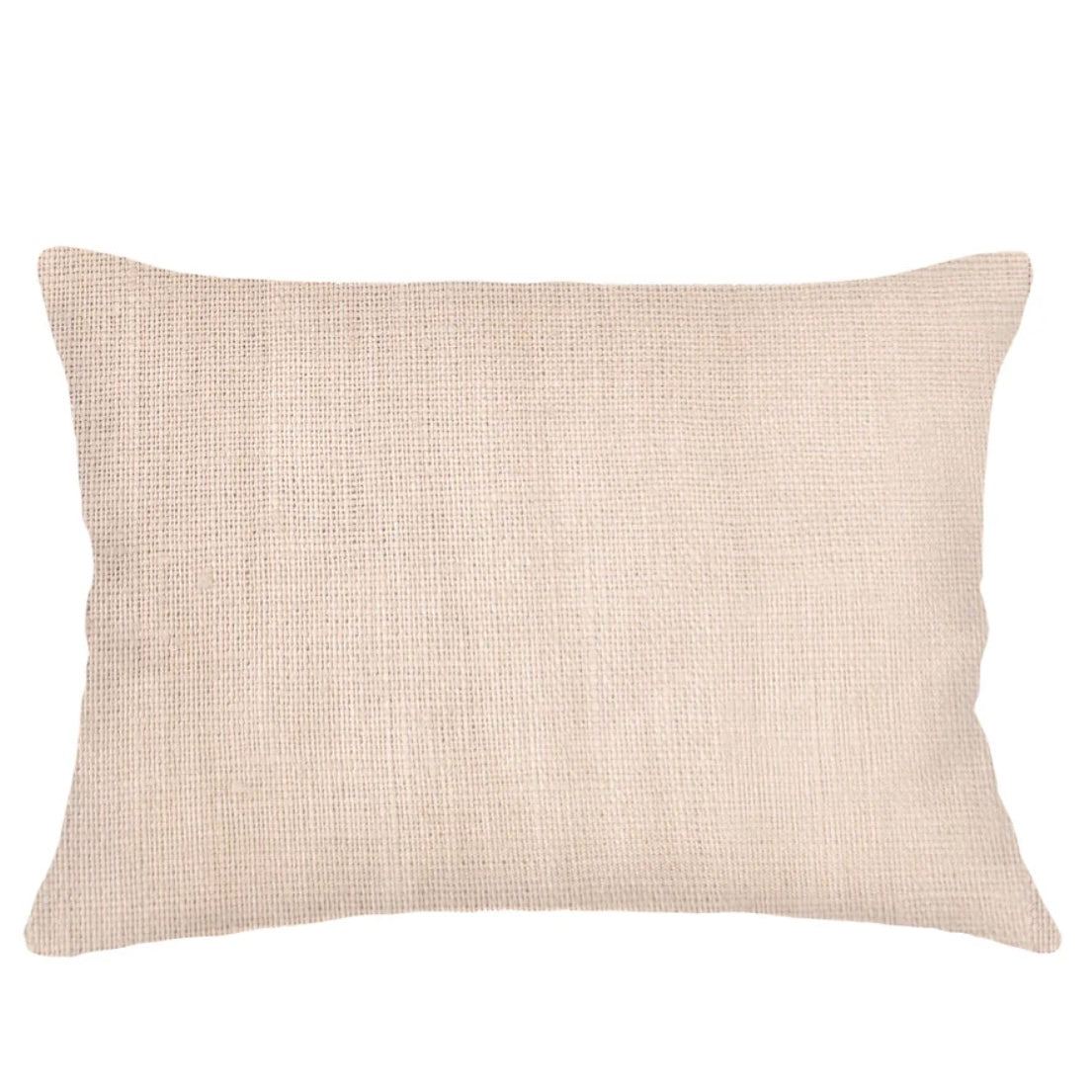 Anaya Home So Soft Linen Sandy Beige Lumbar Pillow 14x20 With Down Insert - Image 1