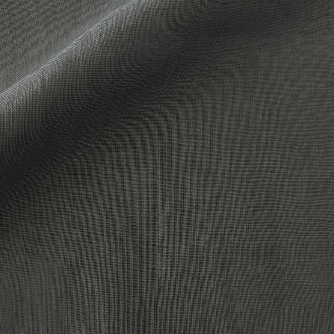 Anaya Home So Soft Linen Antique Grey Lumbar Pillow 14x20 With Down Insert - Image 2