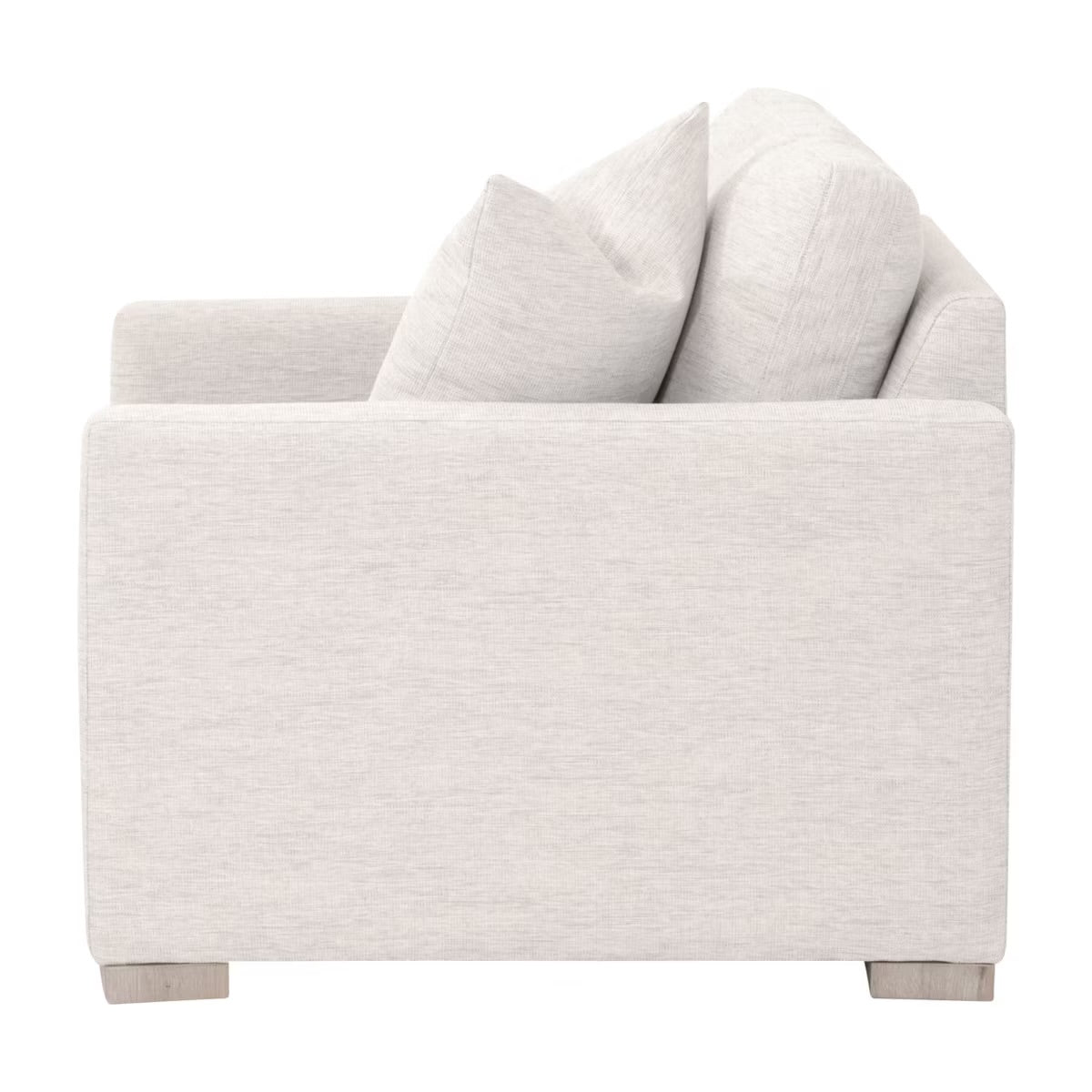 Essentials For Living Clara Slim Arm Sofa Chair~ Performance Stone Basketweave, Natural Gray Oak - Image 3