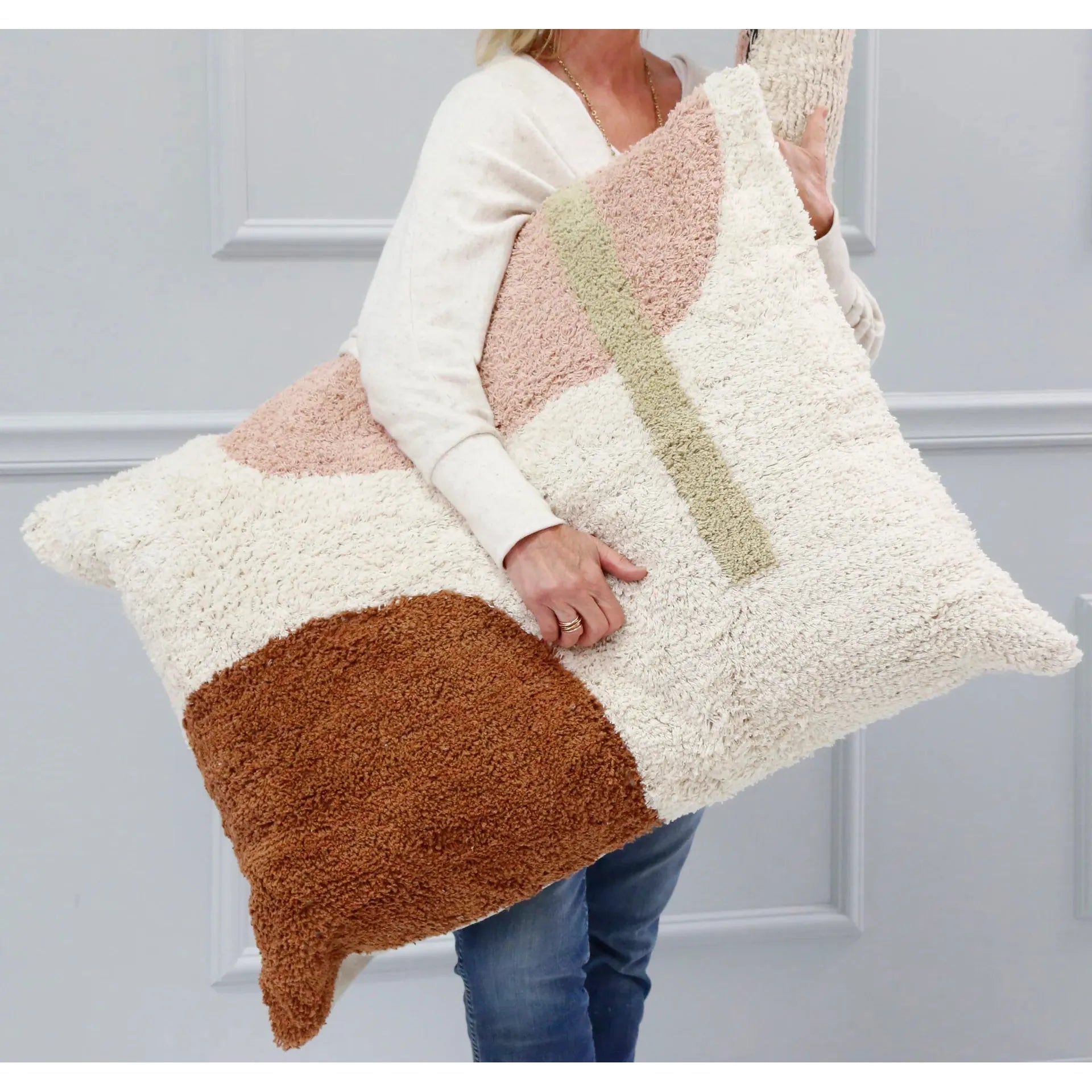 Pom Pom at Home Ariel Boho Hand Woven Big Pillow - Image 2