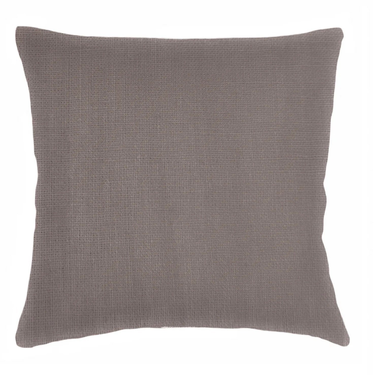 Anaya Home So Soft Linen Taupe Pillow 20x20 With Down Insert - Image 1