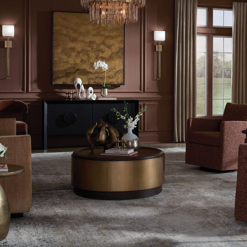 Uttermost Parrish Rich Mappa Burl Wood Coffee Table - Image 2