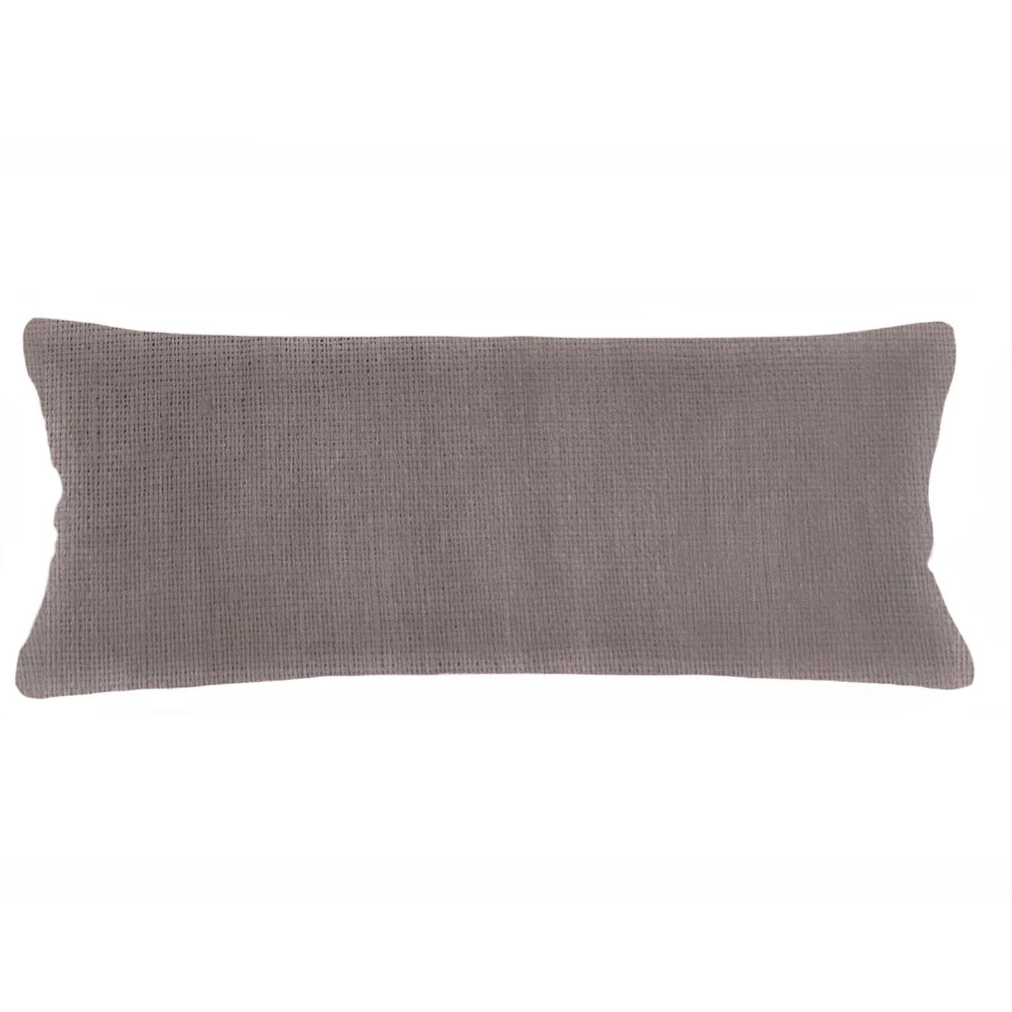 Anaya Home So Soft Linen Taupe Lumbar Pillow 14x40 With Down Insert - Image 1