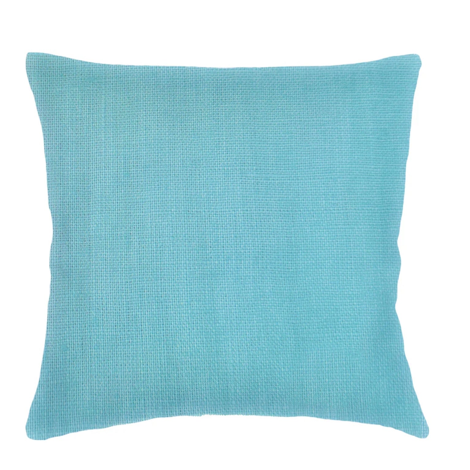 Anaya Home So Soft Linen Caribbean Blue Pillow 20x20 With Down Insert - Image 1