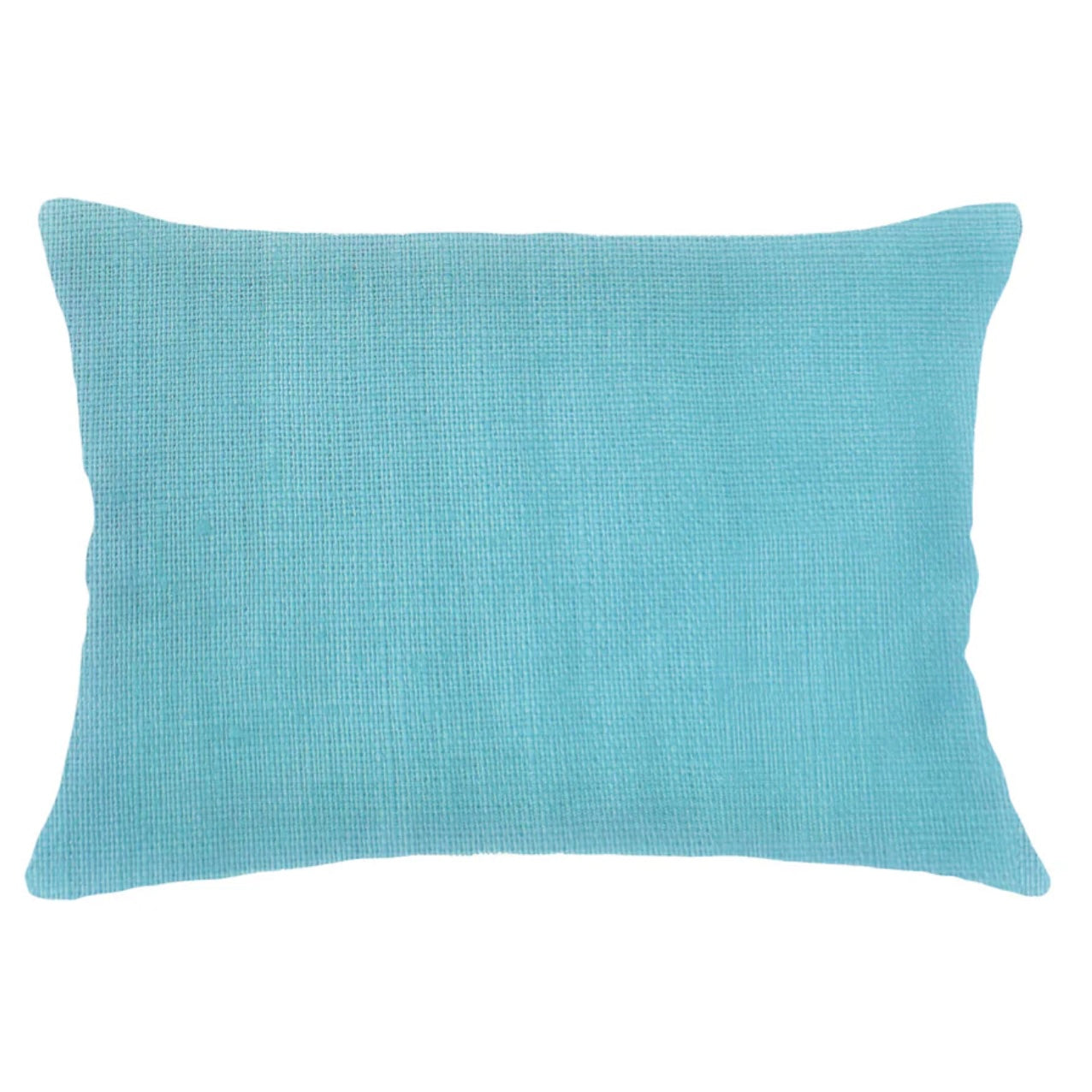 Anaya Home So Soft Linen Caribbean blue Lumbar Pillow 14×20 With Down Insert