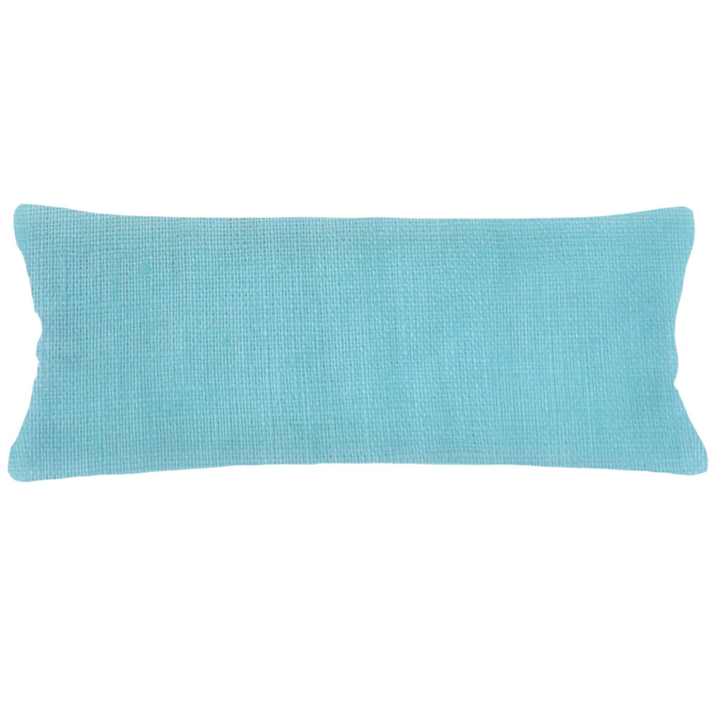 Anaya Home So Soft Linen Caribbean Blue Lumbar Pillow 14×40 With Down Insert