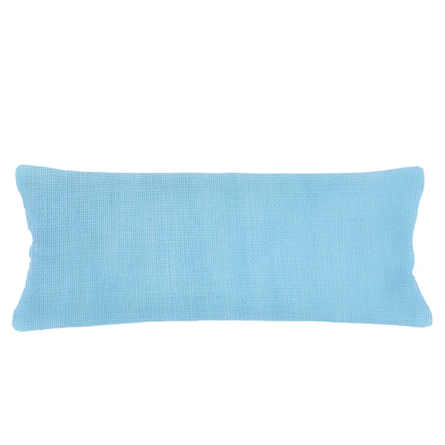 Anaya Home So Soft Linen Surf Blue Lumbar Pillow 14x40 With Down Insert - Image 1