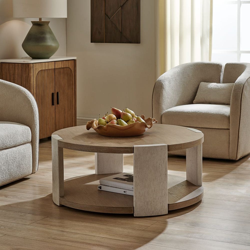 Uttermost Maulet Neutral Wood Toned Coffee Table