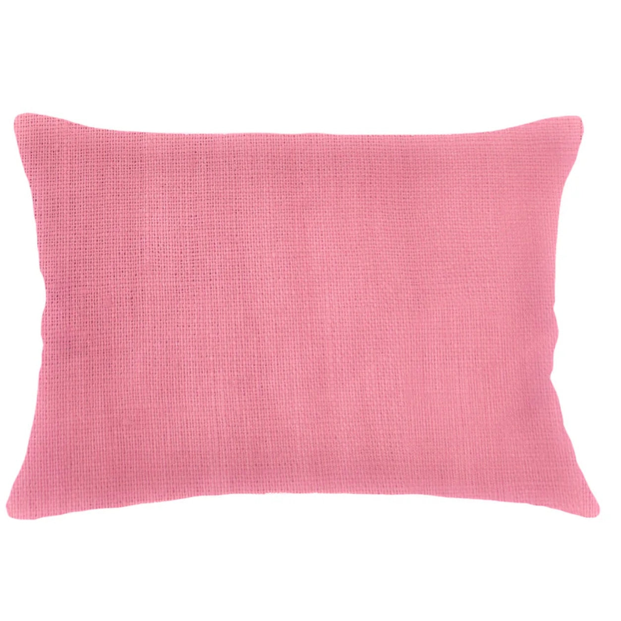 Anaya Home So Soft Linen Rogue Pink Lumbar Pillow 14x20 With Down Insert - Image 1