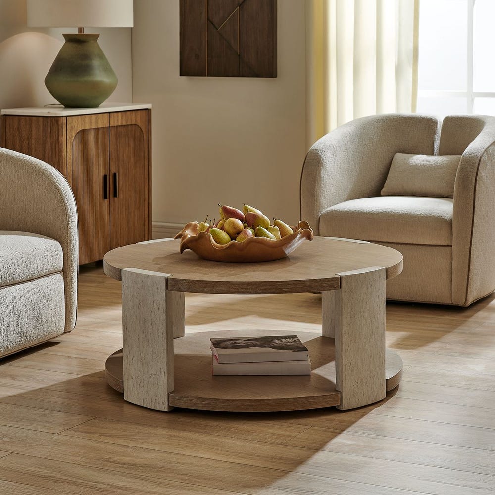 Uttermost Maulet Neutral Wood Toned Coffee Table - Image 2